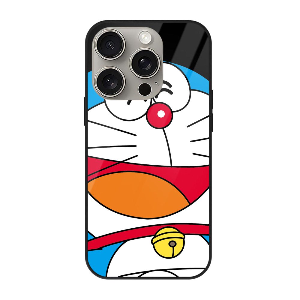 （画像用） ドラえもん Doraemon 【iPhone15Pro対応】スマホケース 耐衝撃＆黄変防止 背面ガラス