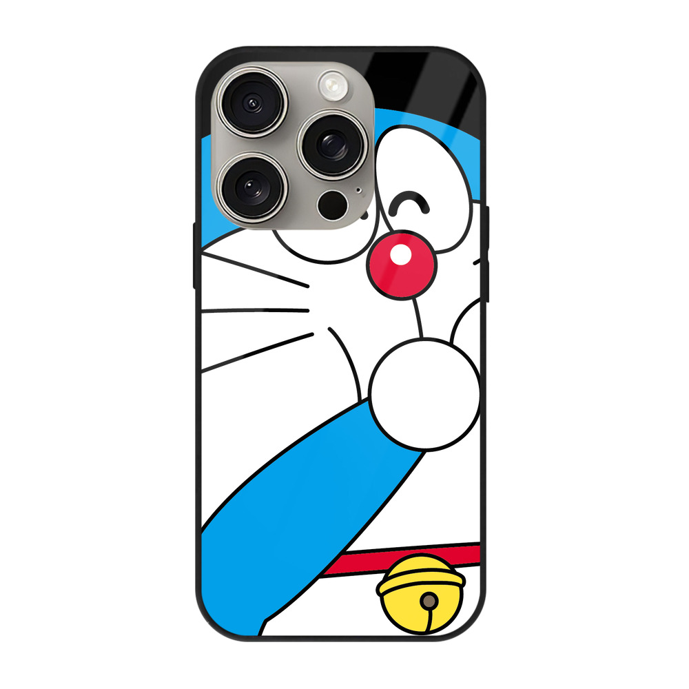 （画像用） ドラえもん Doraemon 【iPhone15Pro対応】スマホケース 耐衝撃＆黄変防止 背面ガラス