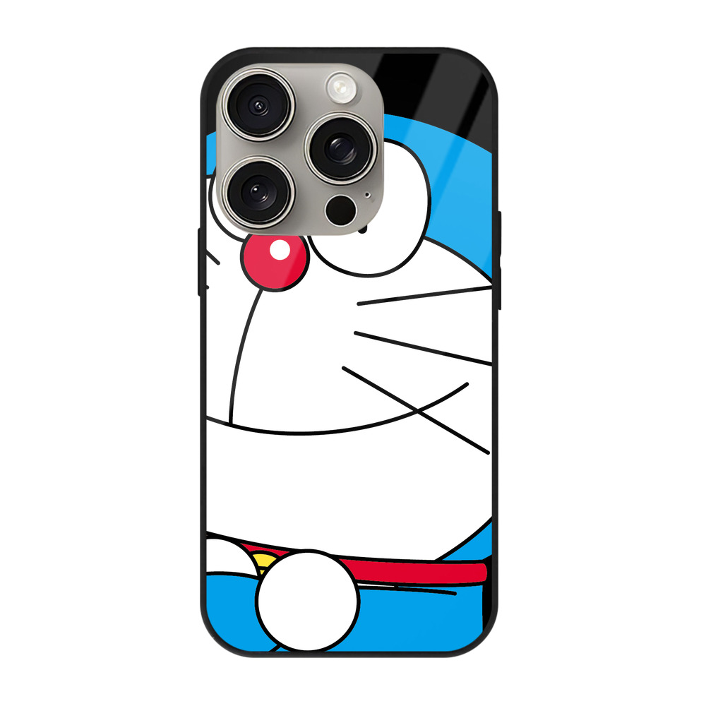 （画像用） ドラえもん Doraemon 【iPhone15Pro対応】スマホケース 耐衝撃＆黄変防止 背面ガラス