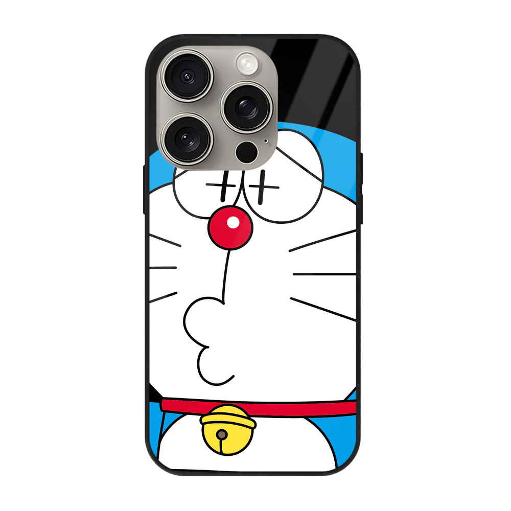 （画像用） ドラえもん Doraemon 【iPhone15Pro対応】スマホケース 耐衝撃＆黄変防止 背面ガラス