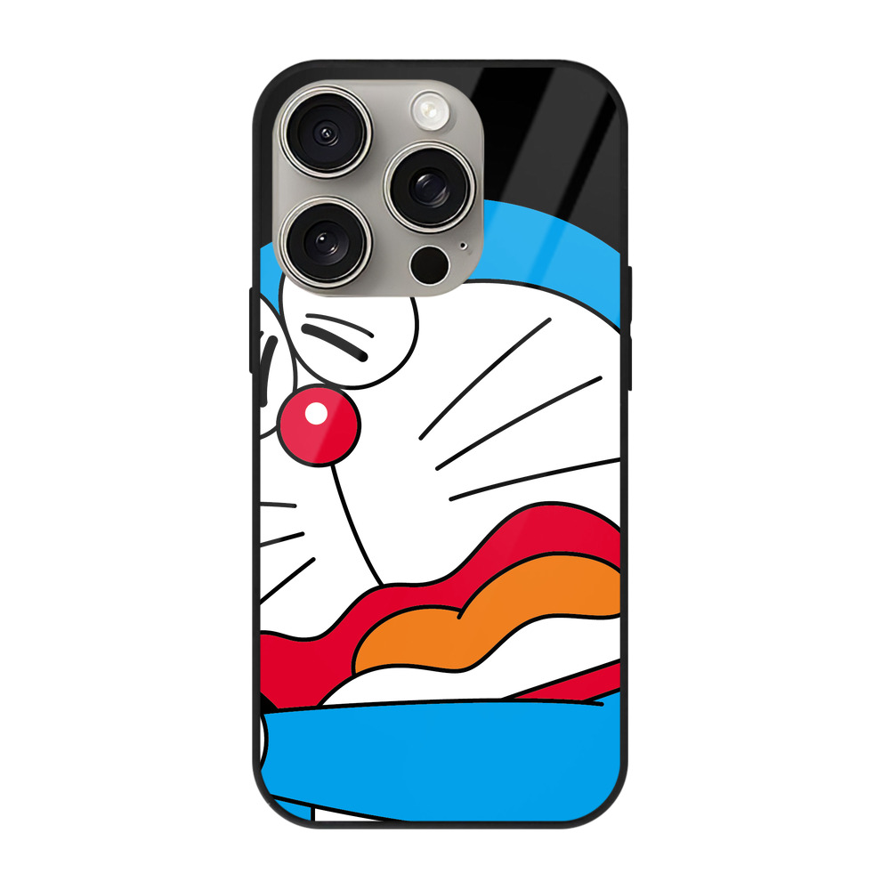 （画像用） ドラえもん Doraemon 【iPhone15Pro対応】スマホケース 耐衝撃＆黄変防止 背面ガラス