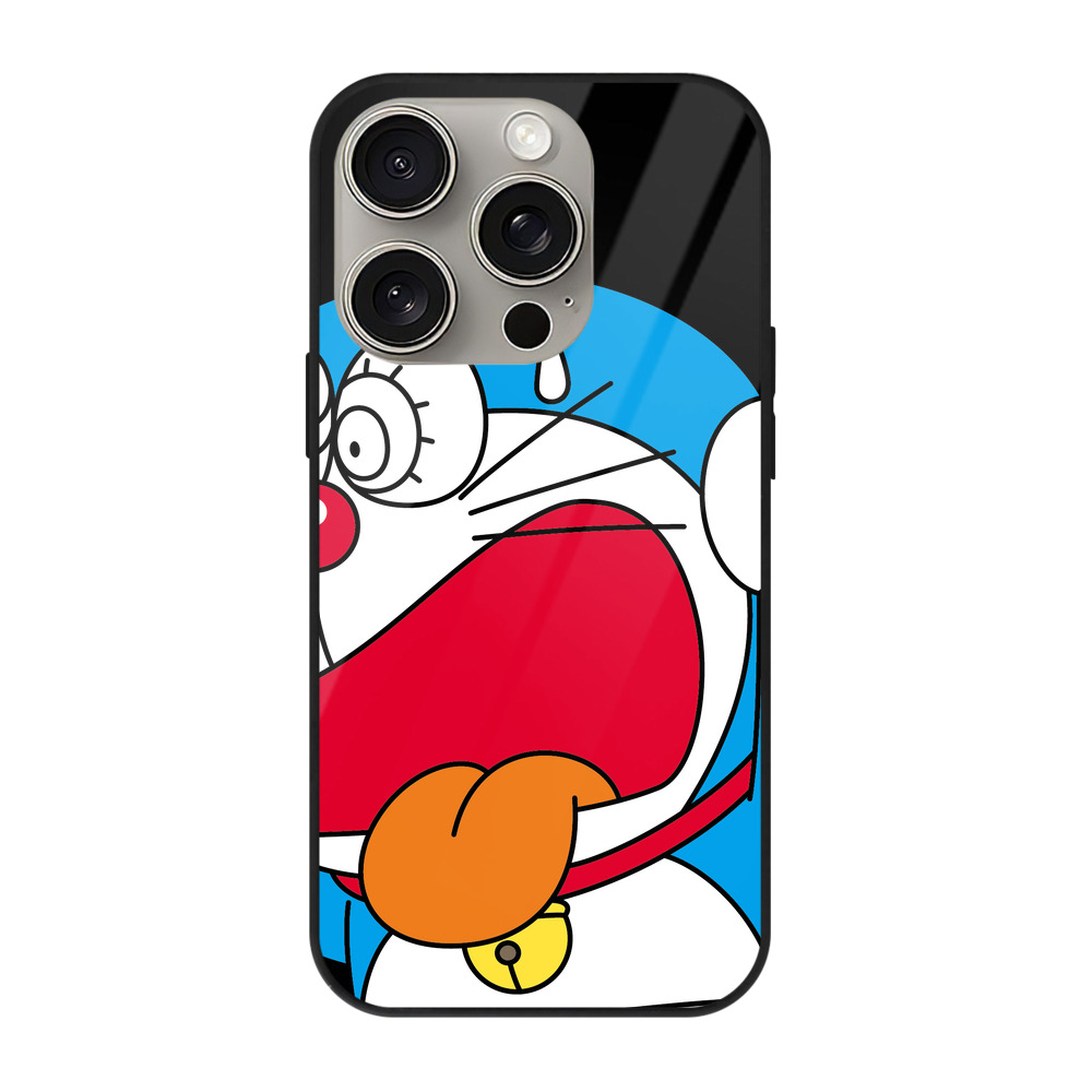 （画像用） ドラえもん Doraemon 【iPhone15Pro対応】スマホケース 耐衝撃＆黄変防止 背面ガラス