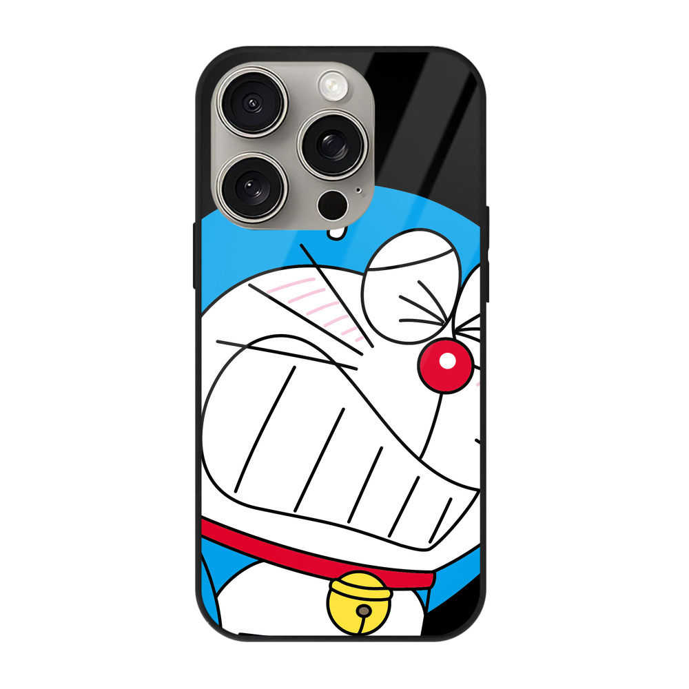 （画像用） ドラえもん Doraemon 【iPhone15Pro対応】スマホケース 耐衝撃＆黄変防止 背面ガラス