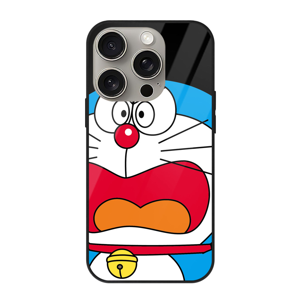 （画像用） ドラえもん Doraemon 【iPhone15Pro対応】スマホケース 耐衝撃＆黄変防止 背面ガラス