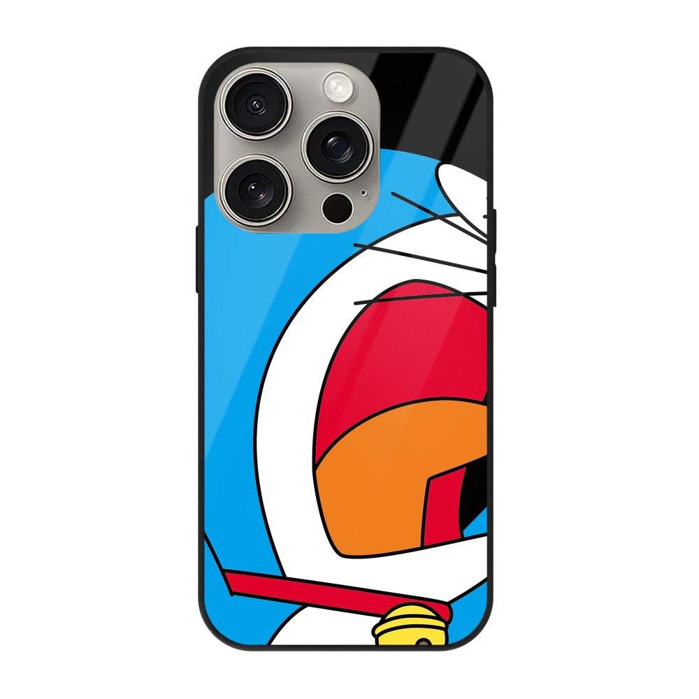 （画像用） ドラえもん Doraemon 【iPhone15Pro対応】スマホケース 耐衝撃＆黄変防止 背面ガラス