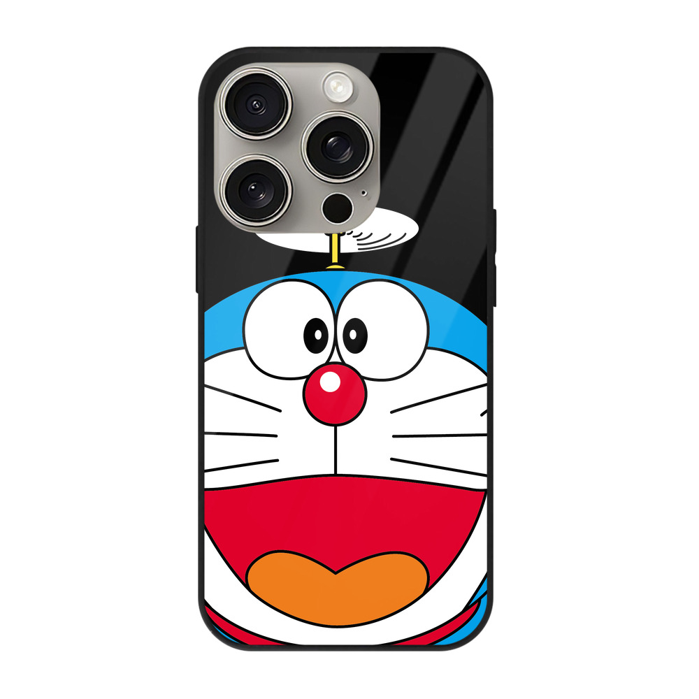 （画像用） ドラえもん Doraemon 【iPhone15Pro対応】スマホケース 耐衝撃＆黄変防止 背面ガラス