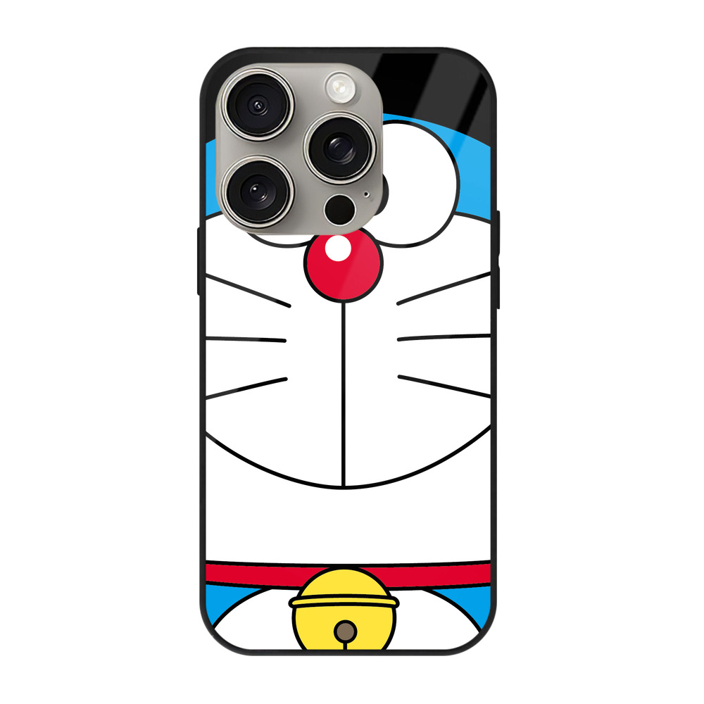 （画像用） ドラえもん Doraemon 【iPhone15Pro対応】スマホケース 耐衝撃＆黄変防止 背面ガラス