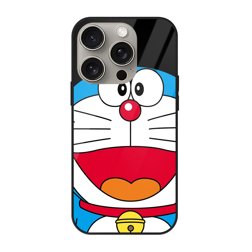 （画像用） ドラえもん Doraemon 【iPhone15Pro対応】スマホケース 耐衝撃＆黄変防止 背面ガラス