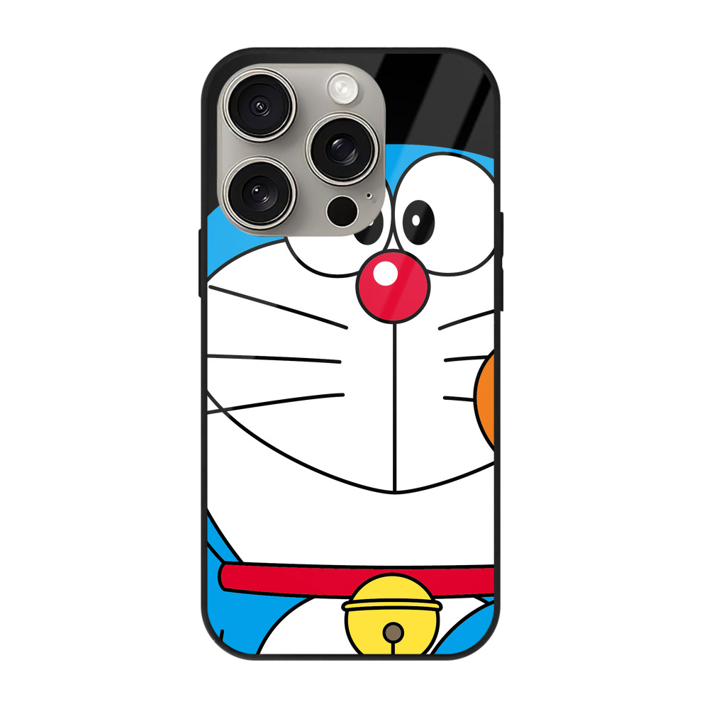 （画像用） ドラえもん Doraemon 【iPhone15Pro対応】スマホケース 耐衝撃＆黄変防止 背面ガラス