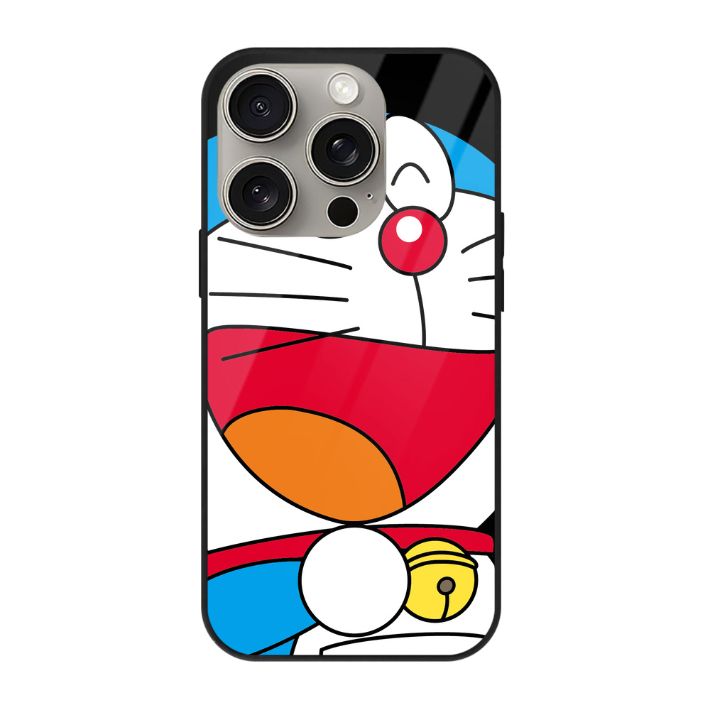 （画像用） ドラえもん Doraemon 【iPhone15Pro対応】スマホケース 耐衝撃＆黄変防止 背面ガラス
