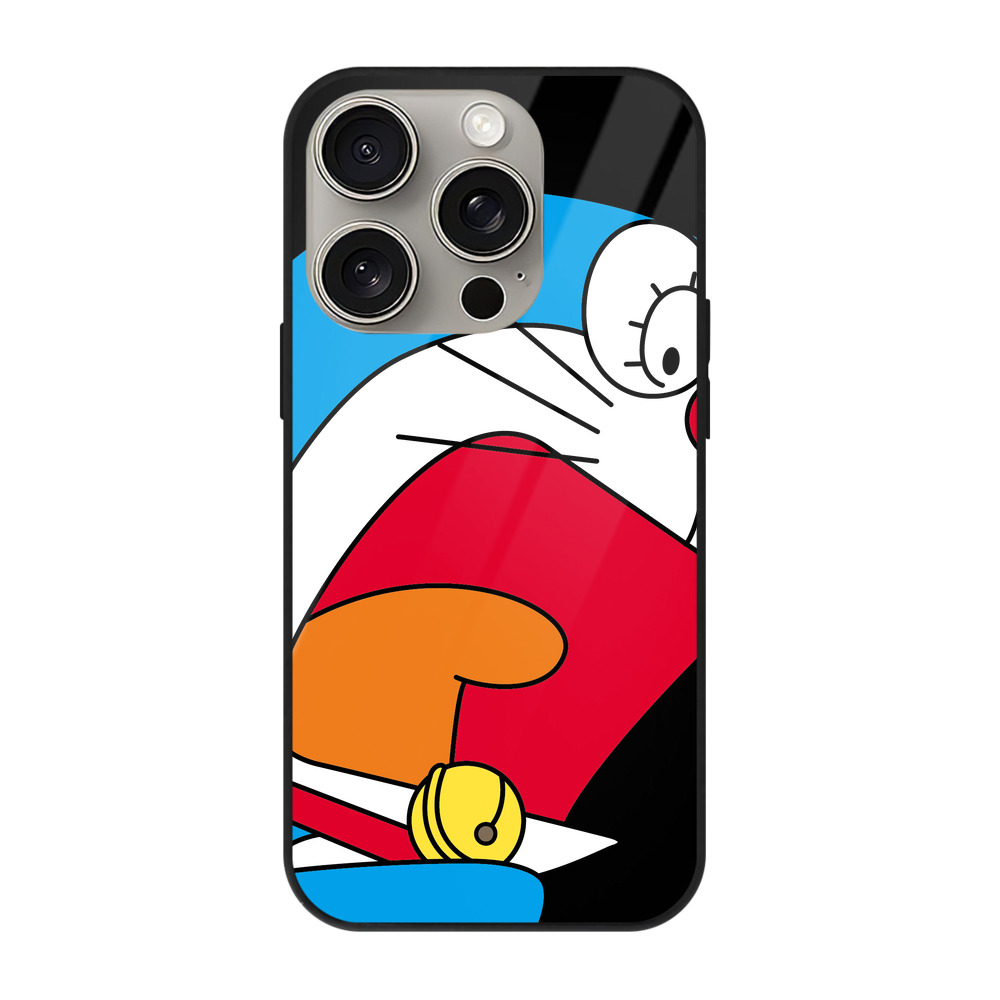 （画像用） ドラえもん Doraemon 【iPhone15Pro対応】スマホケース 耐衝撃＆黄変防止 背面ガラス