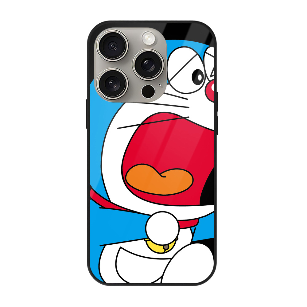 （画像用） ドラえもん Doraemon 【iPhone15Pro対応】スマホケース 耐衝撃＆黄変防止 背面ガラス