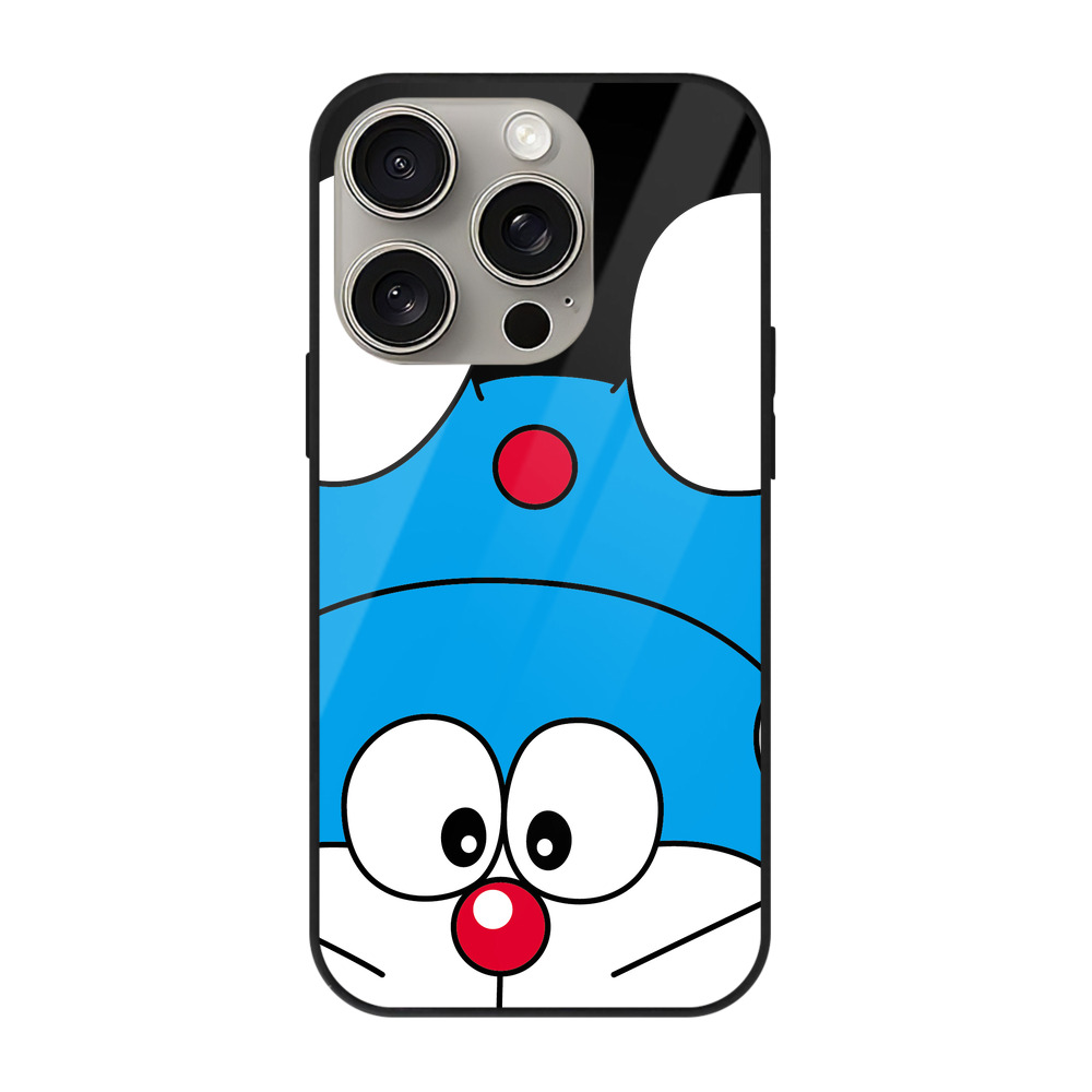 （画像用） ドラえもん Doraemon 【iPhone15Pro対応】スマホケース 耐衝撃＆黄変防止 背面ガラス