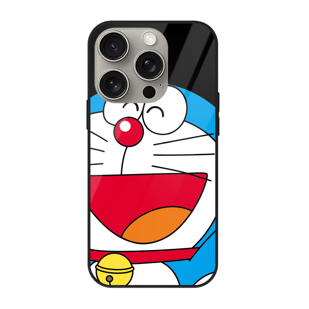 （画像用） ドラえもん Doraemon 【iPhone15Pro対応】スマホケース 耐衝撃＆黄変防止 背面ガラス