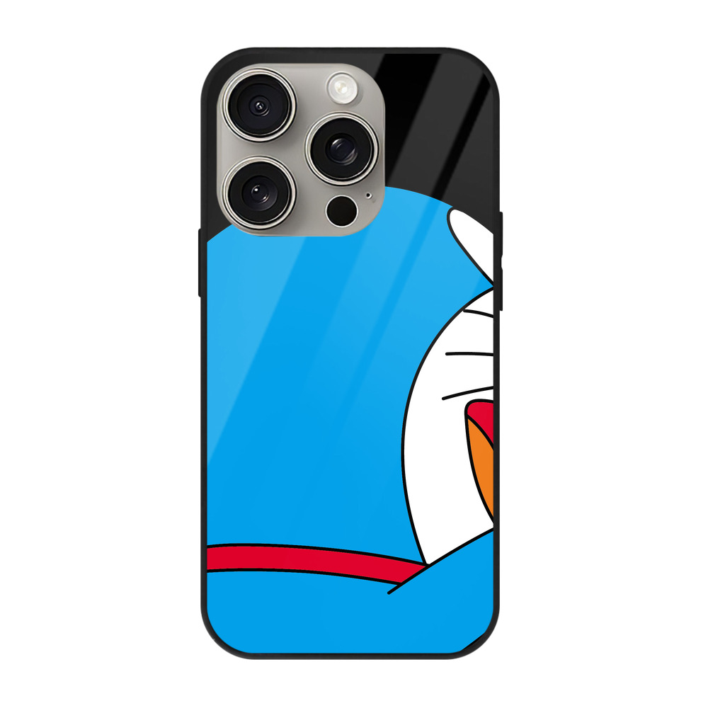（画像用） ドラえもん Doraemon 【iPhone15Pro対応】スマホケース 耐衝撃＆黄変防止 背面ガラス