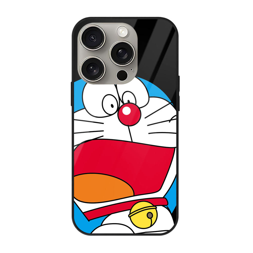 （画像用） ドラえもん Doraemon 【iPhone15Pro対応】スマホケース 耐衝撃＆黄変防止 背面ガラス