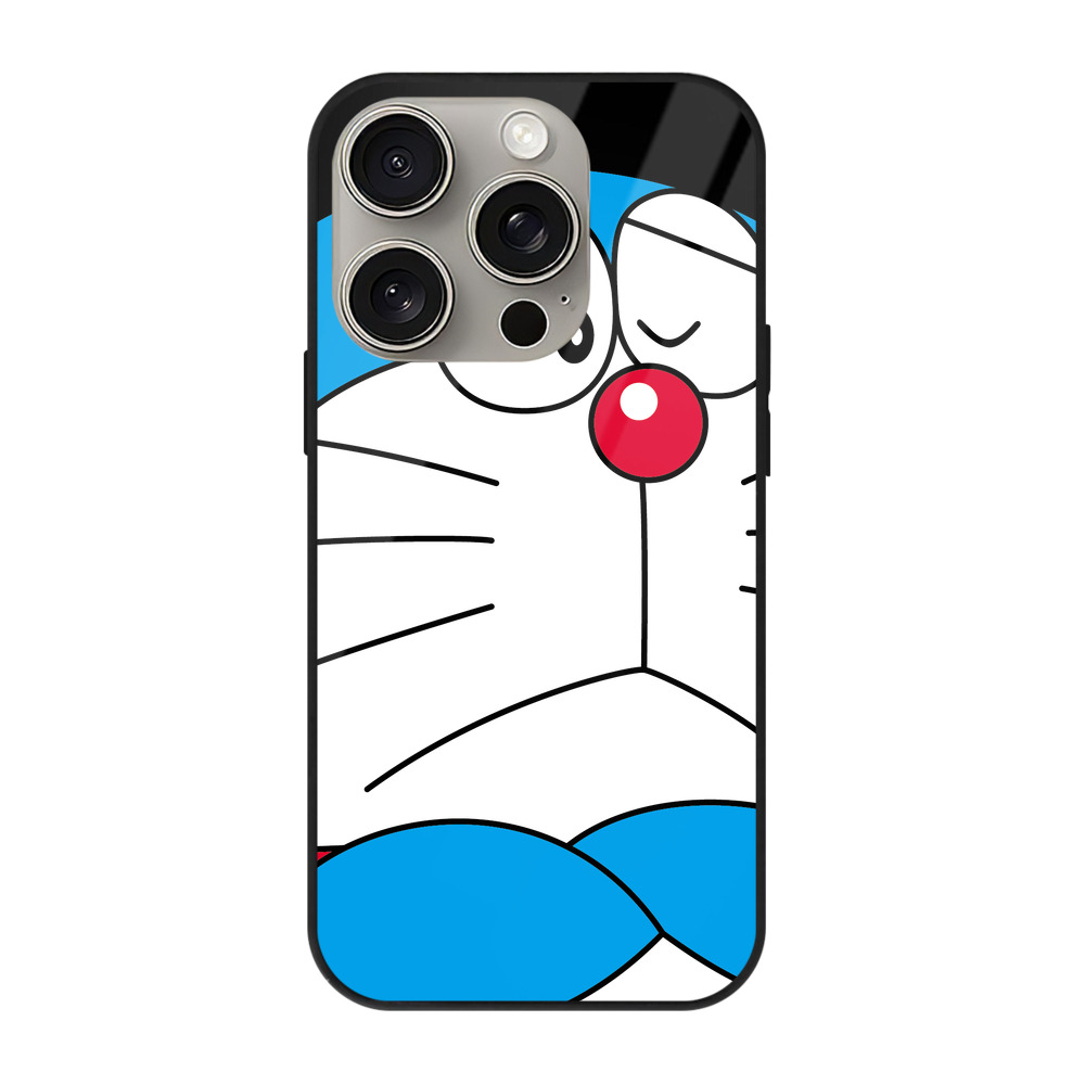（画像用） ドラえもん Doraemon 【iPhone15Pro対応】スマホケース 耐衝撃＆黄変防止 背面ガラス