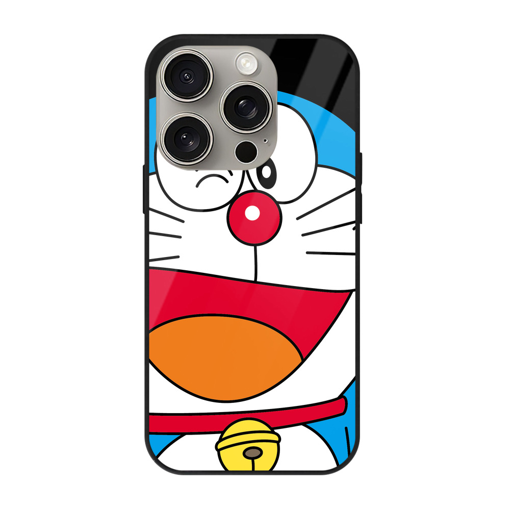 （画像用） ドラえもん Doraemon 【iPhone15Pro対応】スマホケース 耐衝撃＆黄変防止 背面ガラス
