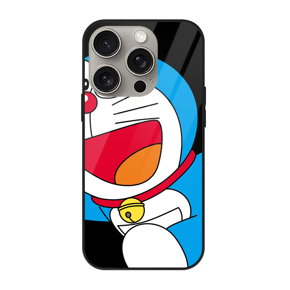 （画像用） ドラえもん Doraemon 【iPhone15Pro対応】スマホケース 耐衝撃＆黄変防止 背面ガラス