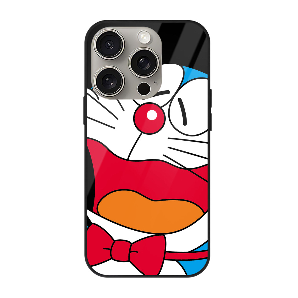 （画像用） ドラえもん Doraemon 【iPhone15Pro対応】スマホケース 耐衝撃＆黄変防止 背面ガラス