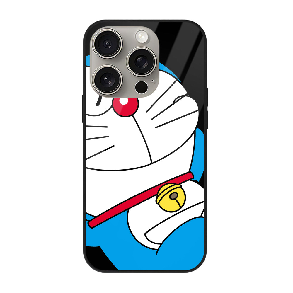（画像用） ドラえもん Doraemon 【iPhone15Pro対応】スマホケース 耐衝撃＆黄変防止 背面ガラス