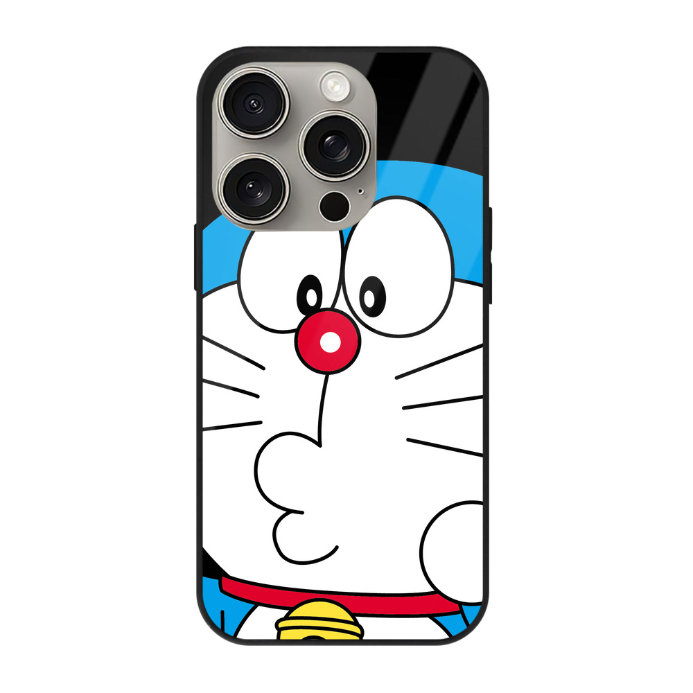 （画像用） ドラえもん Doraemon 【iPhone15Pro対応】スマホケース 耐衝撃＆黄変防止 背面ガラス
