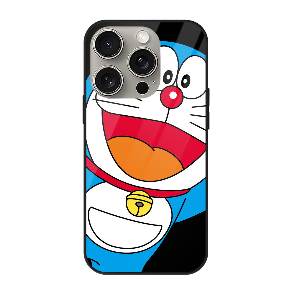 （画像用） ドラえもん Doraemon 【iPhone15Pro対応】スマホケース 耐衝撃＆黄変防止 背面ガラス