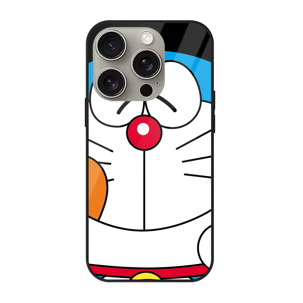 （画像用） ドラえもん Doraemon 【iPhone15Pro対応】スマホケース 耐衝撃＆黄変防止 背面ガラス