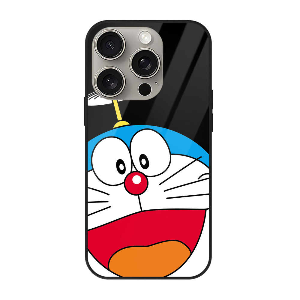 （画像用） ドラえもん Doraemon 【iPhone15Pro対応】スマホケース 耐衝撃＆黄変防止 背面ガラス
