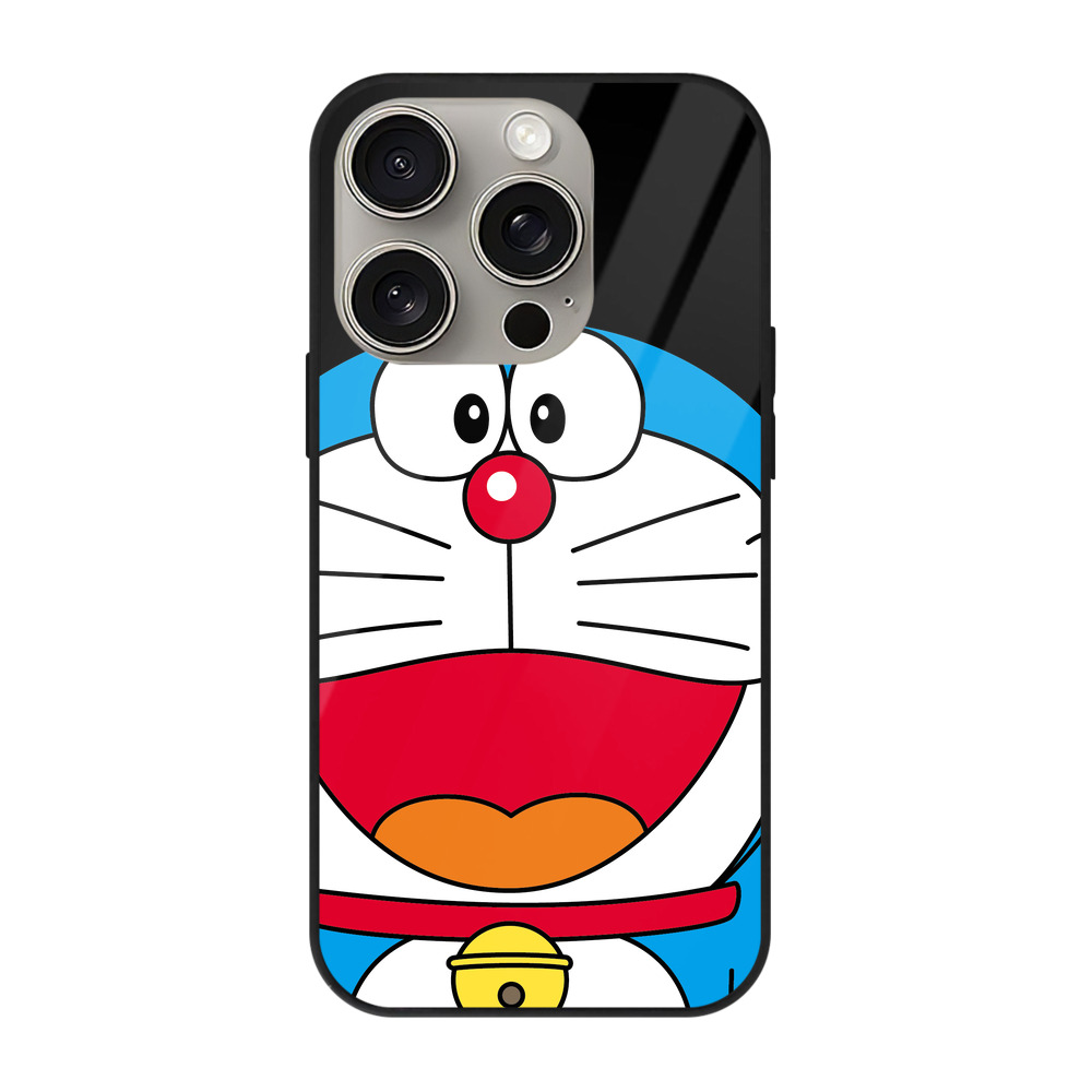 （画像用） ドラえもん Doraemon 【iPhone15Pro対応】スマホケース 耐衝撃＆黄変防止 背面ガラス