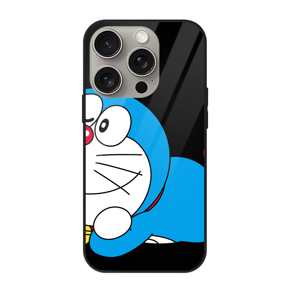 （画像用） ドラえもん Doraemon 【iPhone15Pro対応】スマホケース 耐衝撃＆黄変防止 背面ガラス