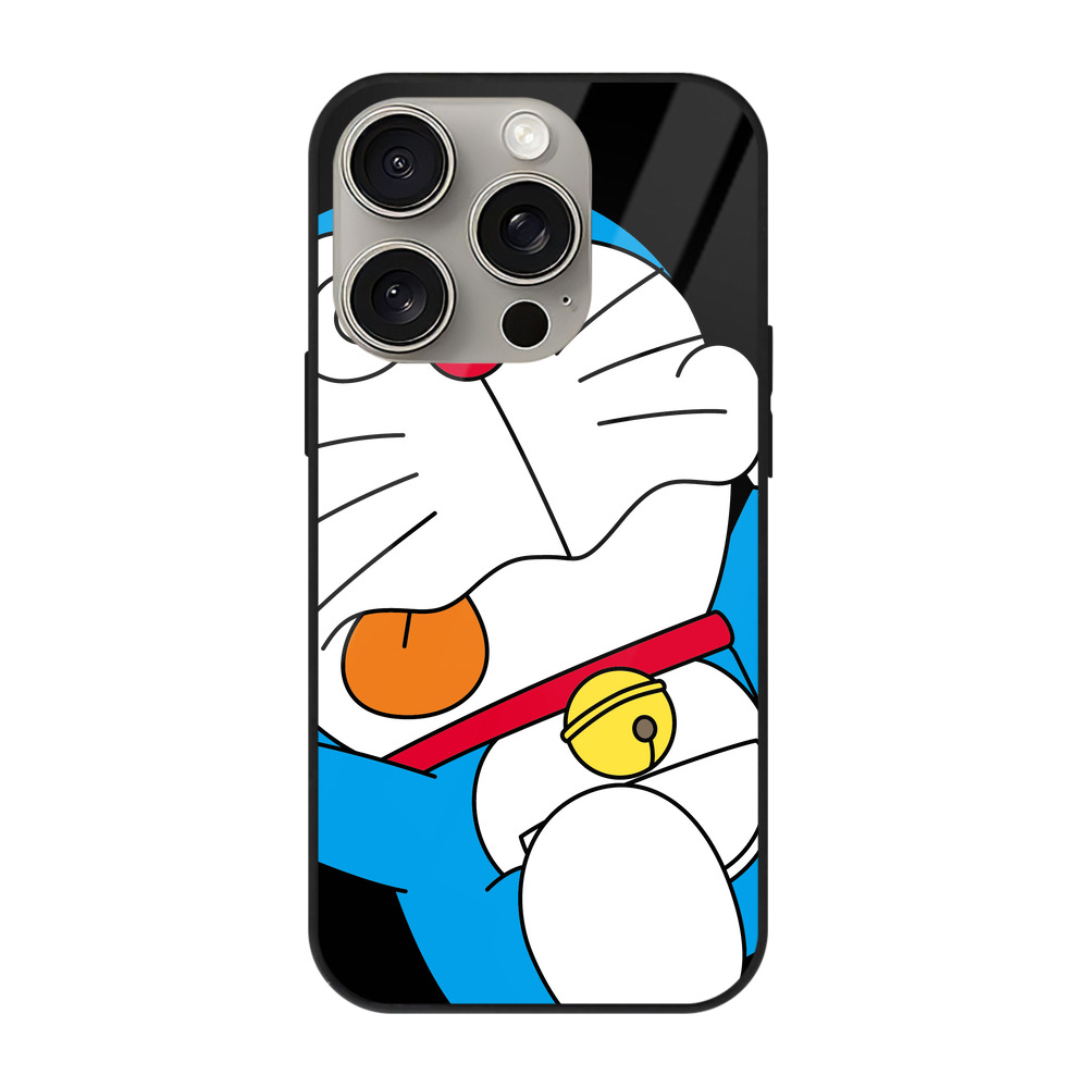 （画像用） ドラえもん Doraemon 【iPhone15Pro対応】スマホケース 耐衝撃＆黄変防止 背面ガラス