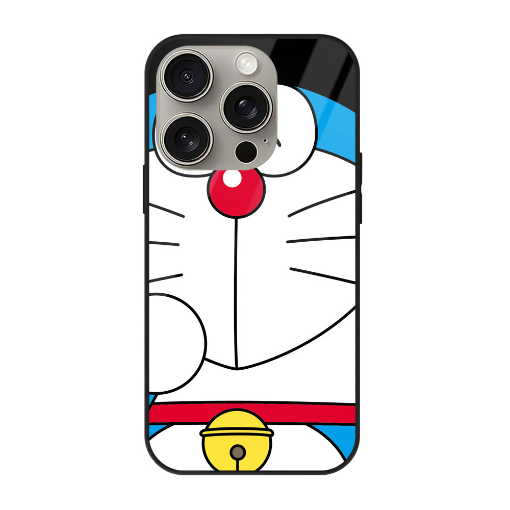 （画像用） ドラえもん Doraemon 【iPhone15Pro対応】スマホケース 耐衝撃＆黄変防止 背面ガラス