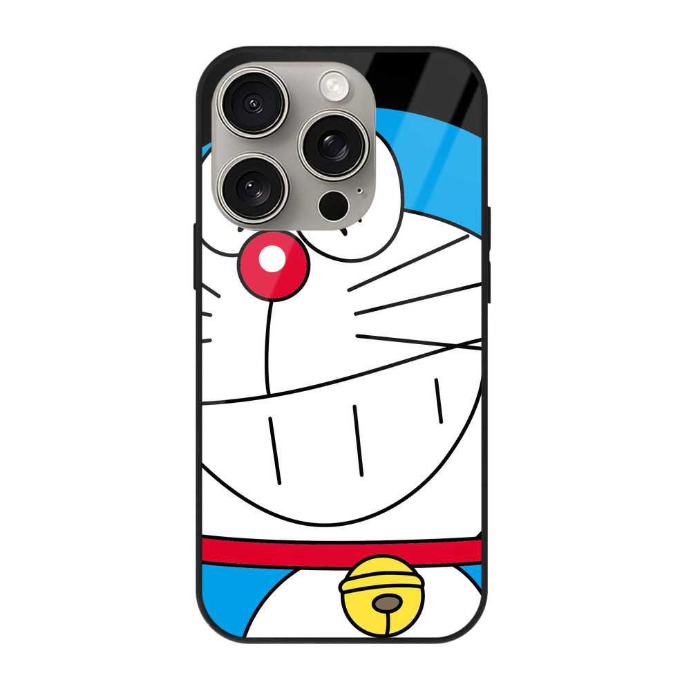 （画像用） ドラえもん Doraemon 【iPhone15Pro対応】スマホケース 耐衝撃＆黄変防止 背面ガラス