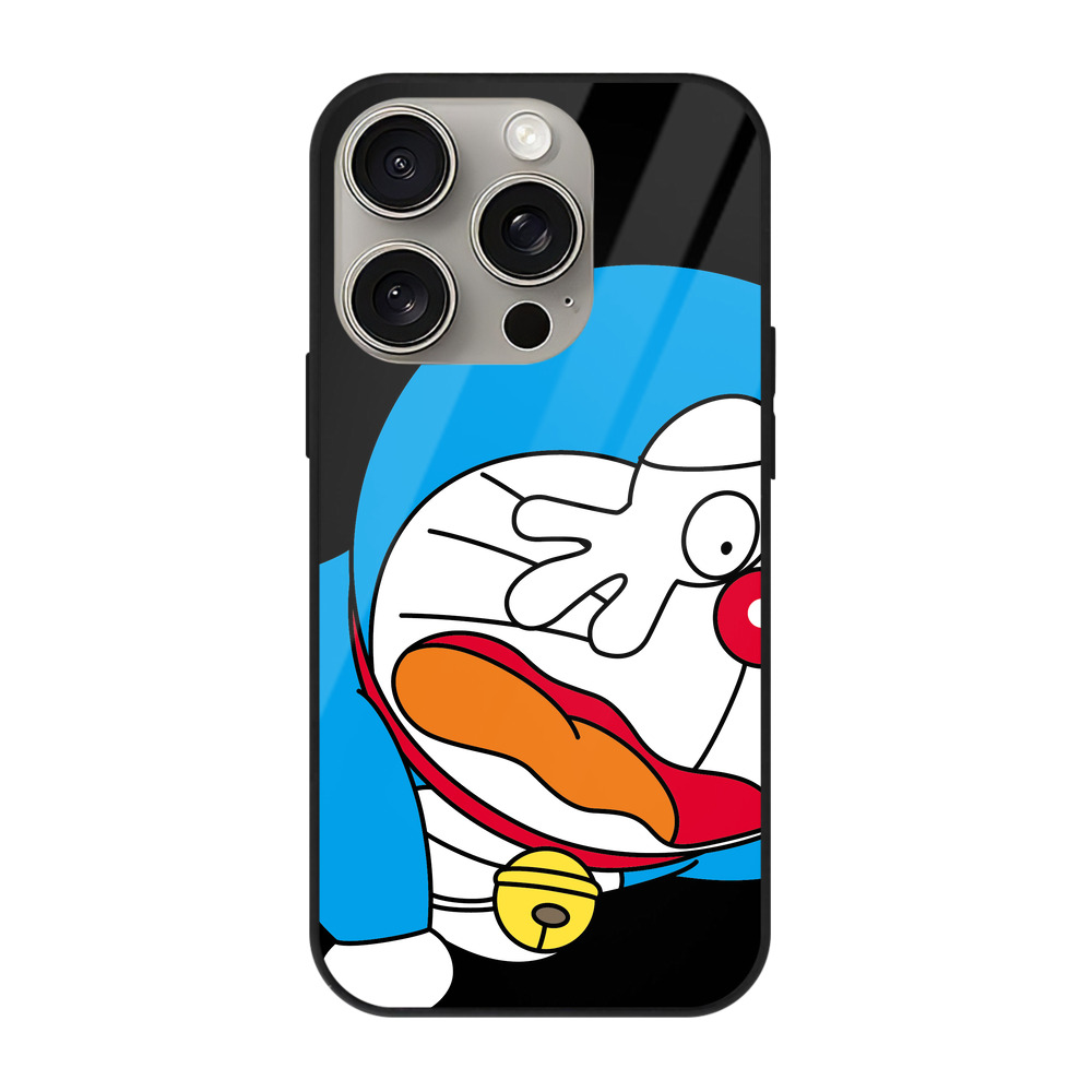 （画像用） ドラえもん Doraemon 【iPhone15Pro対応】スマホケース 耐衝撃＆黄変防止 背面ガラス