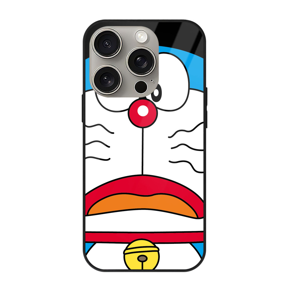 （画像用） ドラえもん Doraemon 【iPhone15Pro対応】スマホケース 耐衝撃＆黄変防止 背面ガラス