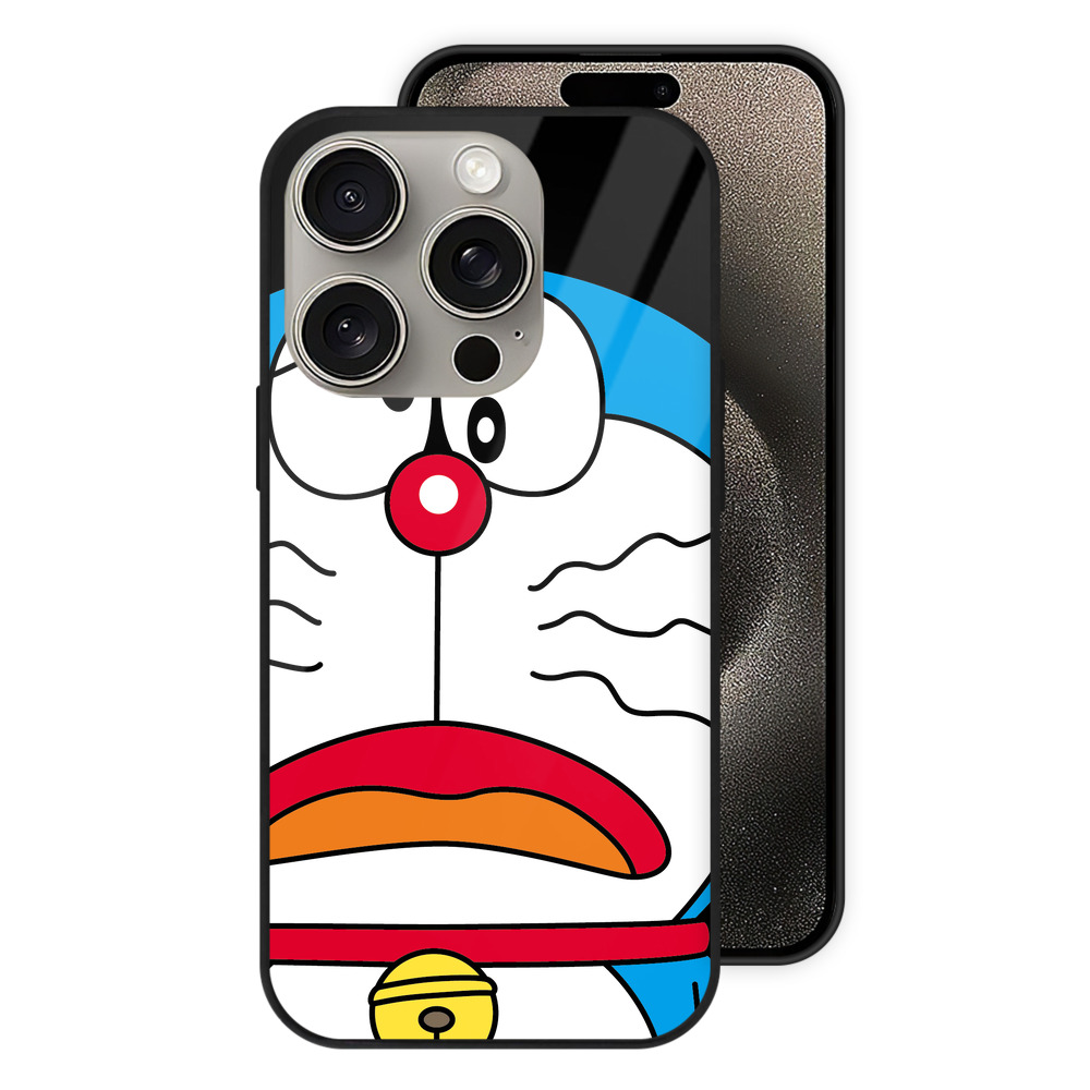 （画像用） ドラえもん Doraemon 【iPhone15Pro対応】スマホケース 耐衝撃＆黄変防止 背面ガラス