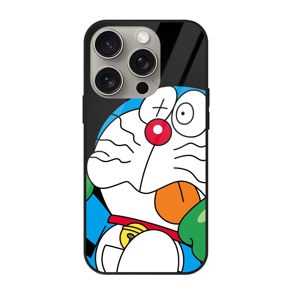 （画像用） ドラえもん Doraemon 【iPhone15Pro対応】スマホケース 耐衝撃＆黄変防止 背面ガラス