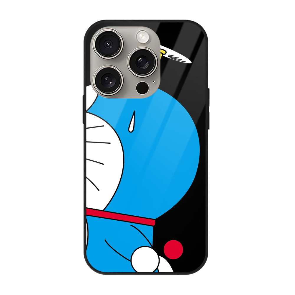 （画像用） ドラえもん Doraemon 【iPhone15Pro対応】スマホケース 耐衝撃＆黄変防止 背面ガラス