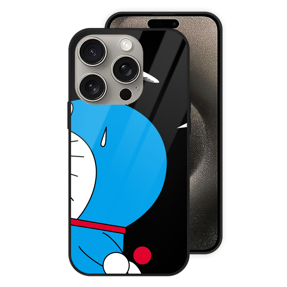 （画像用） ドラえもん Doraemon 【iPhone15Pro対応】スマホケース 耐衝撃＆黄変防止 背面ガラス