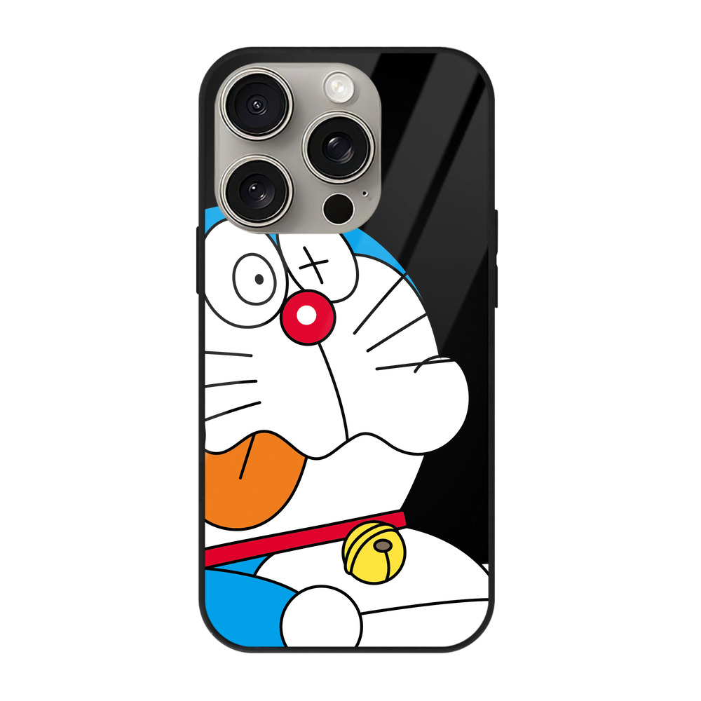 （画像用） ドラえもん Doraemon 【iPhone15Pro対応】スマホケース 耐衝撃＆黄変防止 背面ガラス