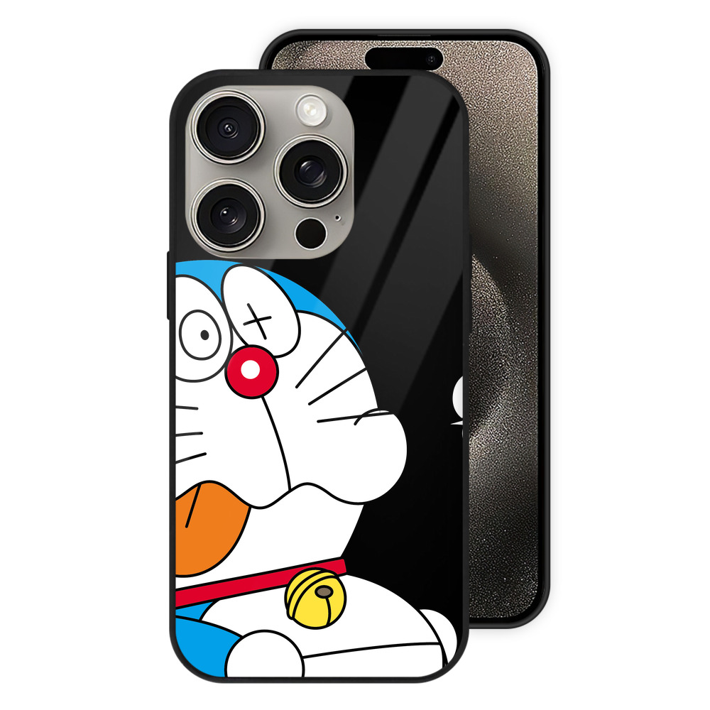 （画像用） ドラえもん Doraemon 【iPhone15Pro対応】スマホケース 耐衝撃＆黄変防止 背面ガラス