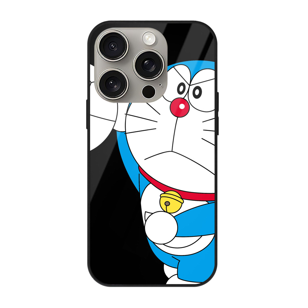 （画像用） ドラえもん Doraemon 【iPhone15Pro対応】スマホケース 耐衝撃＆黄変防止 背面ガラス