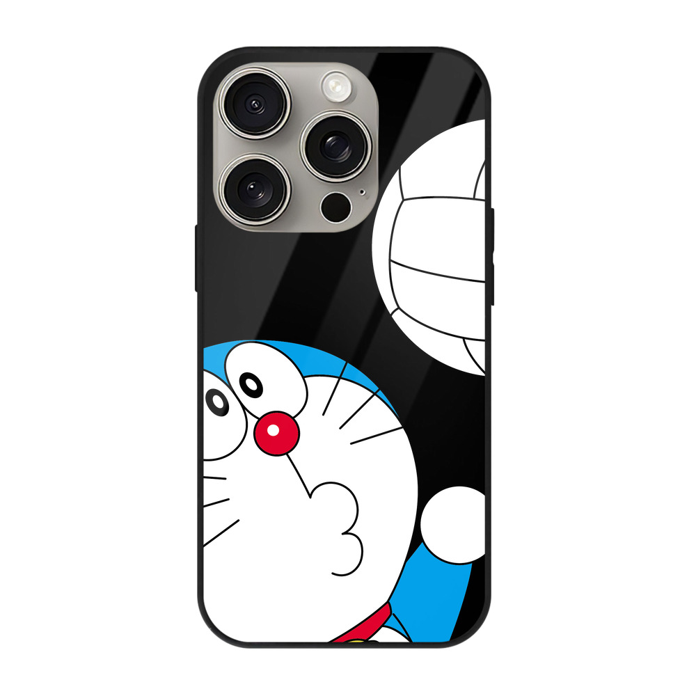 （画像用） ドラえもん Doraemon 【iPhone15Pro対応】スマホケース 耐衝撃＆黄変防止 背面ガラス