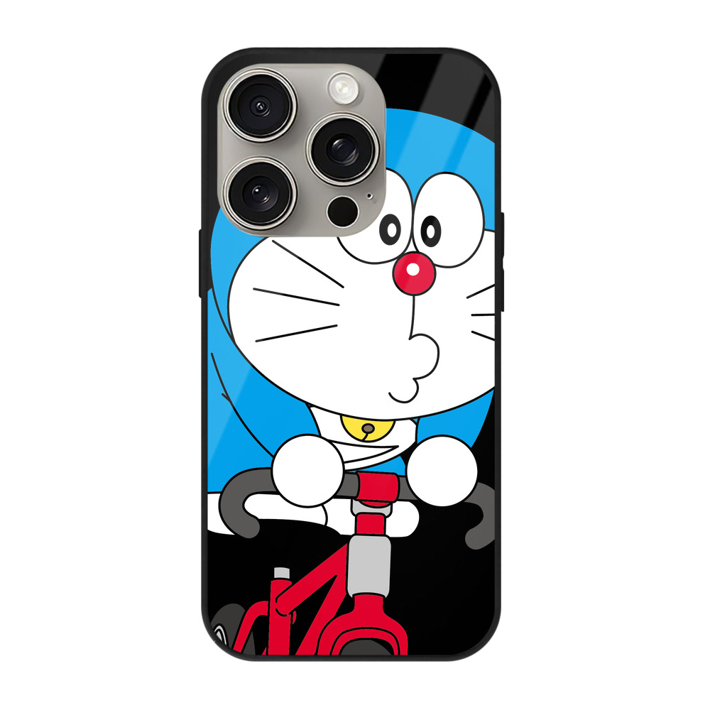 （画像用） ドラえもん Doraemon 【iPhone15Pro対応】スマホケース 耐衝撃＆黄変防止 背面ガラス