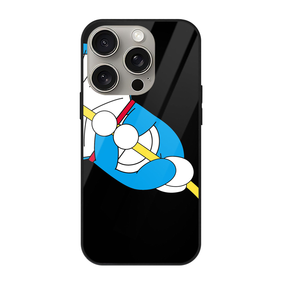 （画像用） ドラえもん Doraemon 【iPhone15Pro対応】スマホケース 耐衝撃＆黄変防止 背面ガラス