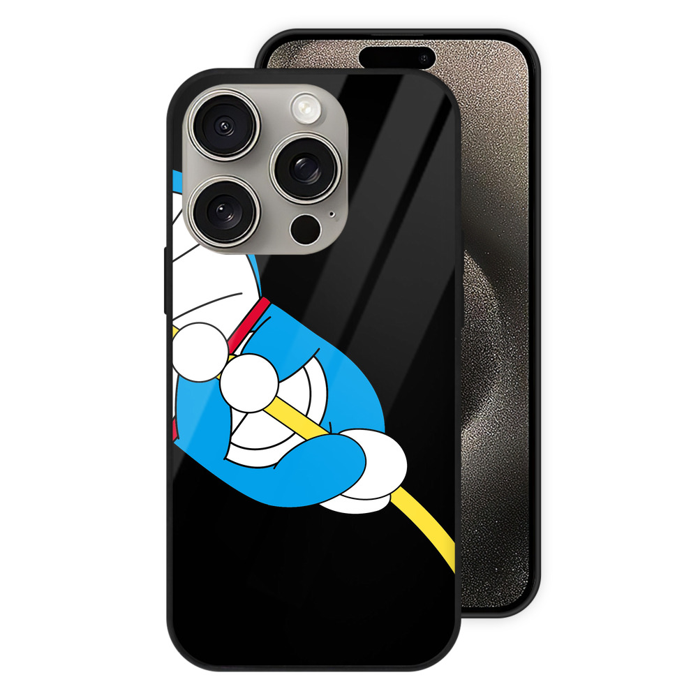 （画像用） ドラえもん Doraemon 【iPhone15Pro対応】スマホケース 耐衝撃＆黄変防止 背面ガラス