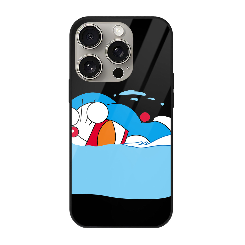 （画像用） ドラえもん Doraemon 【iPhone15Pro対応】スマホケース 耐衝撃＆黄変防止 背面ガラス