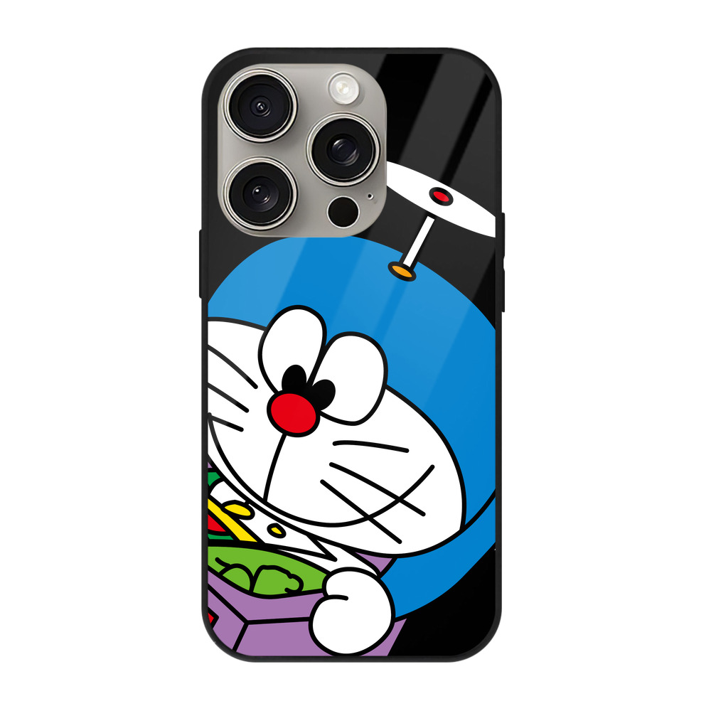 （画像用） ドラえもん Doraemon 【iPhone15Pro対応】スマホケース 耐衝撃＆黄変防止 背面ガラス