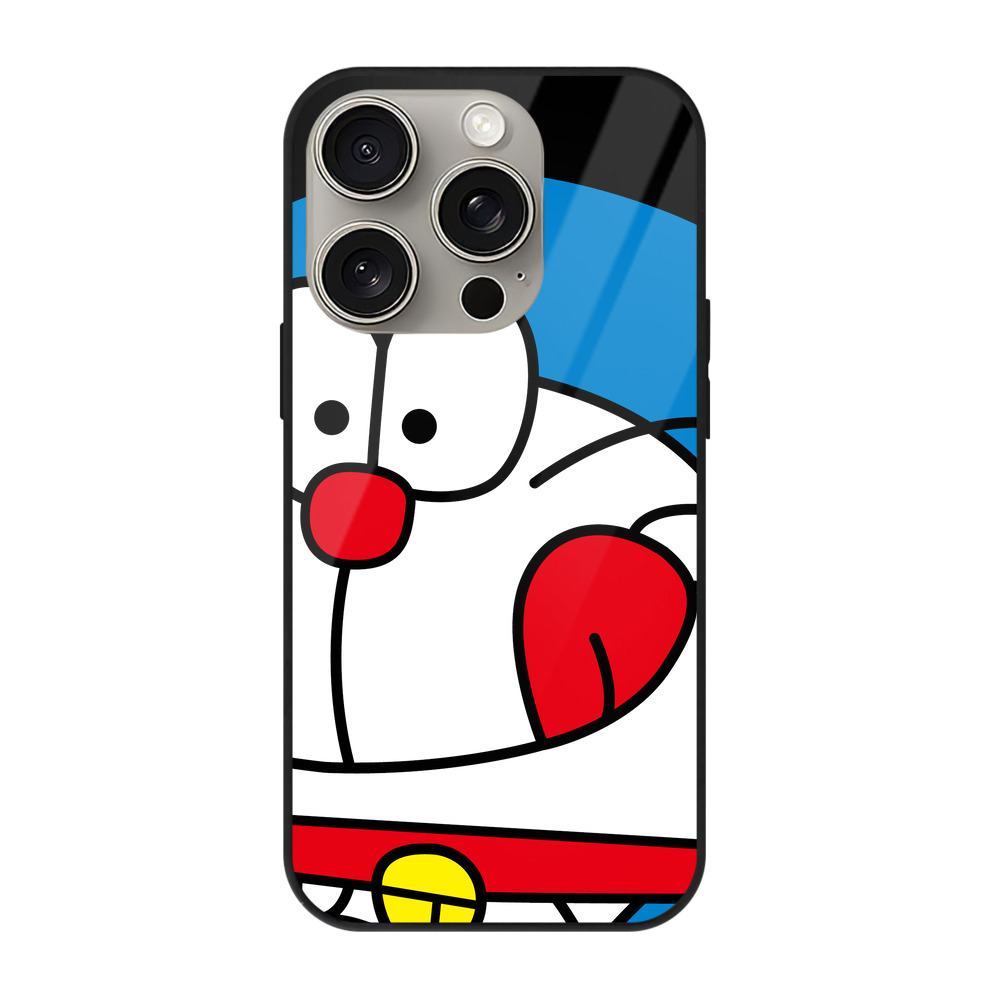 （画像用） ドラえもん Doraemon 【iPhone15Pro対応】スマホケース 耐衝撃＆黄変防止 背面ガラス